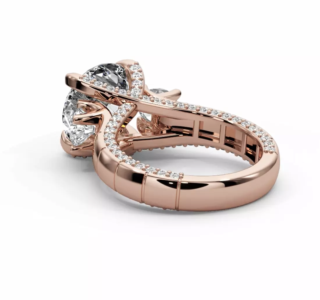 Engagement ring 3D print model
