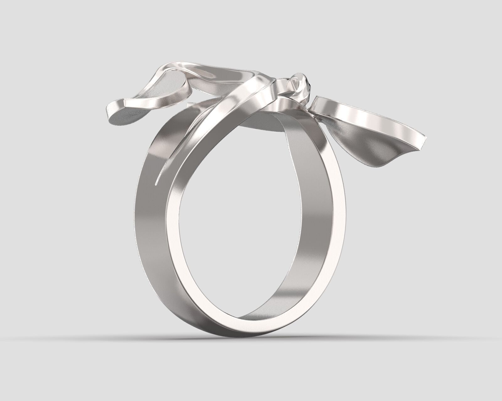 Ring R 091 three leaves 3D print model_2