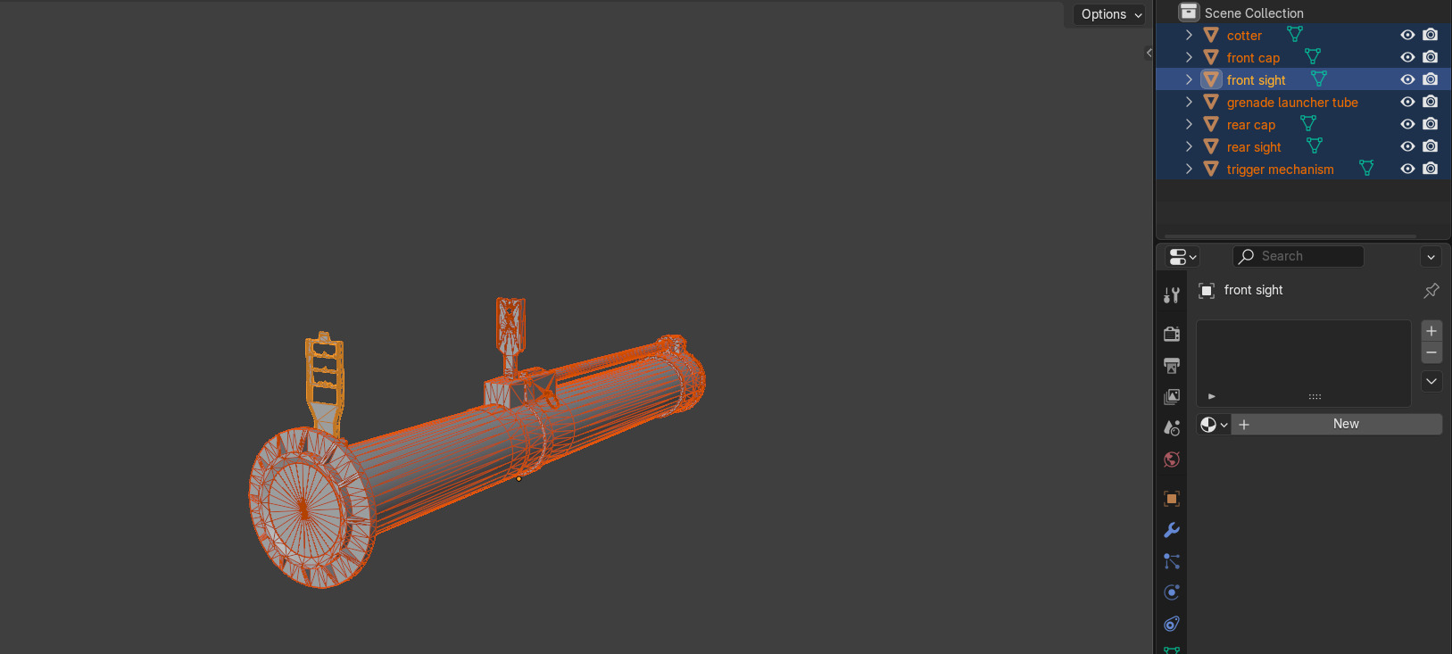 RPG 26 grenade launcher Low-poly 3D model_14