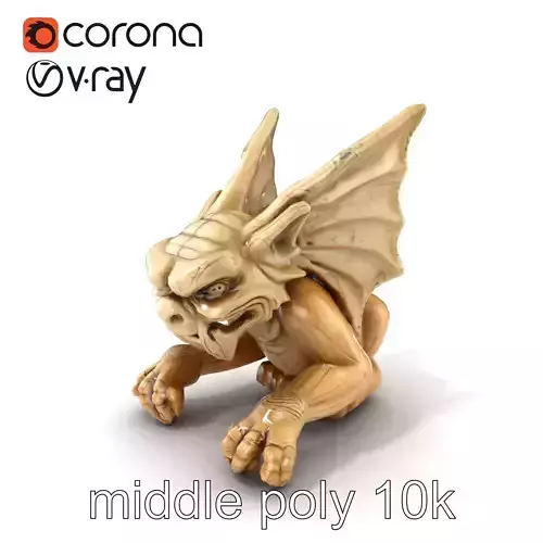 Antique Stone Gargoyle Statue model pack