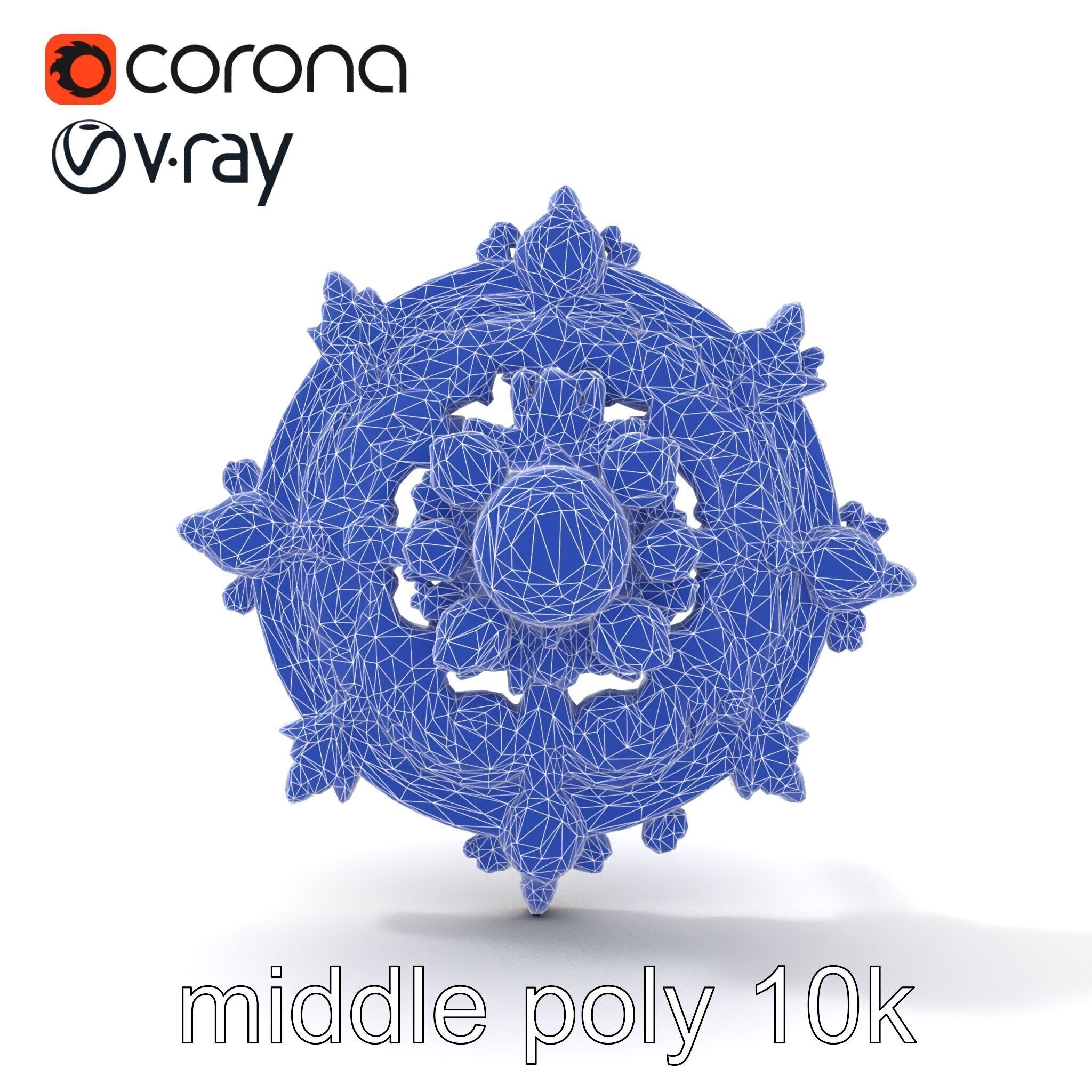 Medieval Brooch with Precious Gems model pack Low-poly 3D model_22