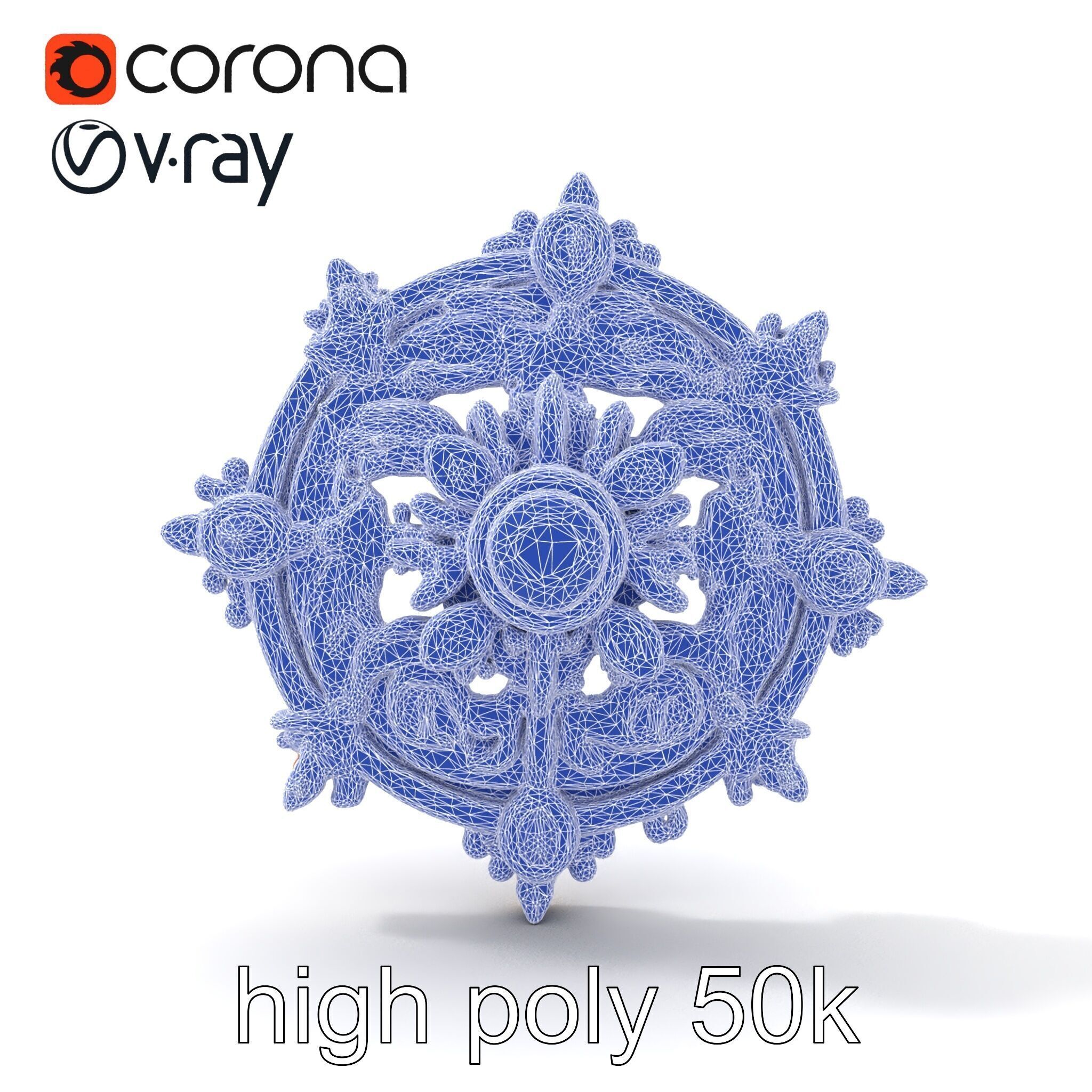 Medieval Brooch with Precious Gems model pack Low-poly 3D model_32