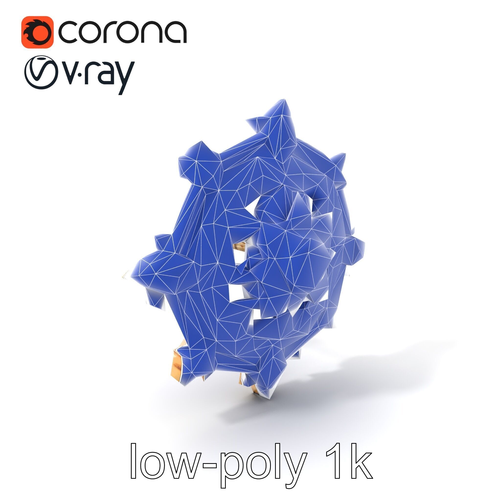 Medieval Brooch with Precious Gems model pack Low-poly 3D model_7