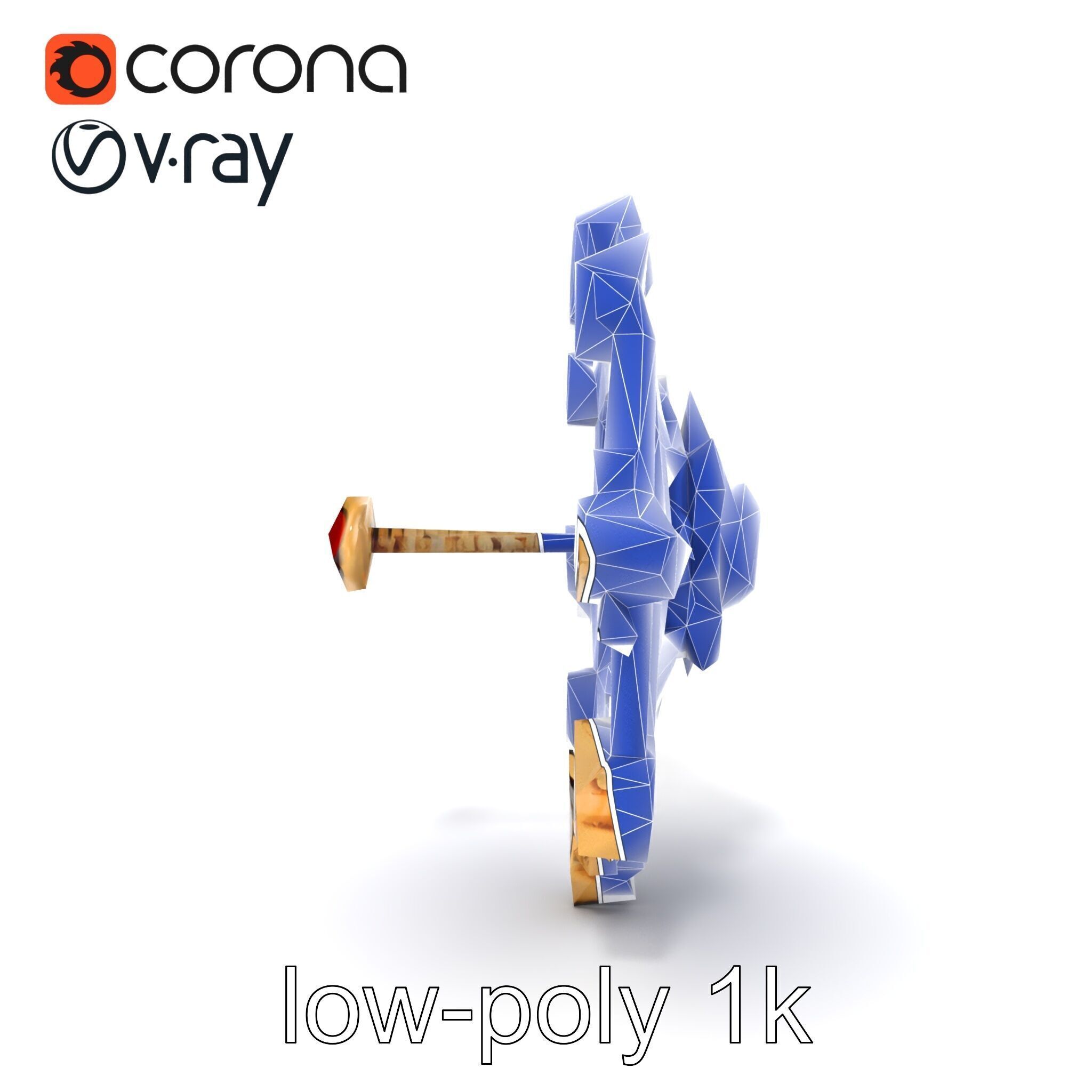 Medieval Brooch with Precious Gems model pack Low-poly 3D model_14