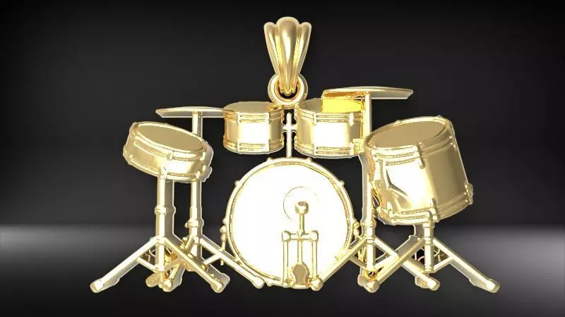 drum set pendant 3D print model
