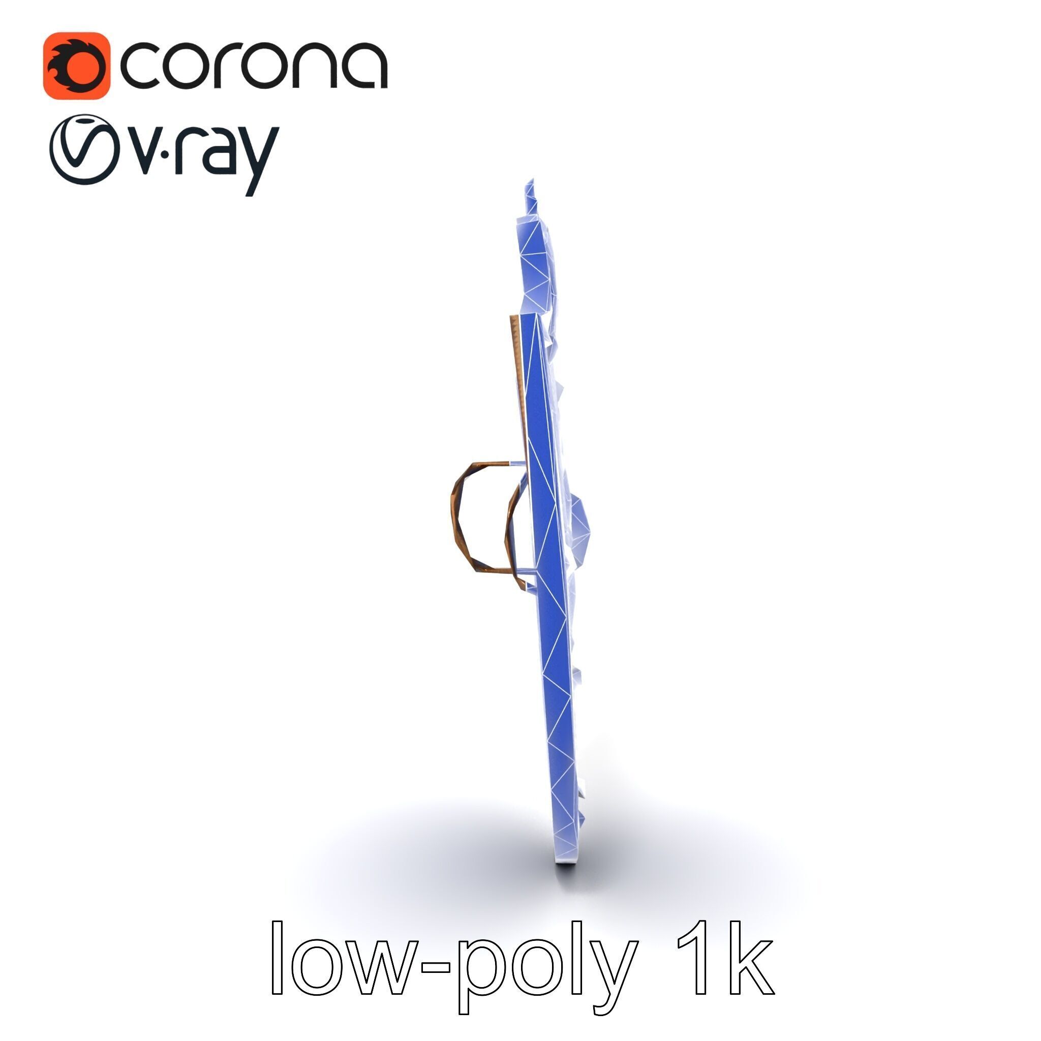 Ornate Metal Shield Ancient Crest model pack Low-poly 3D model_29