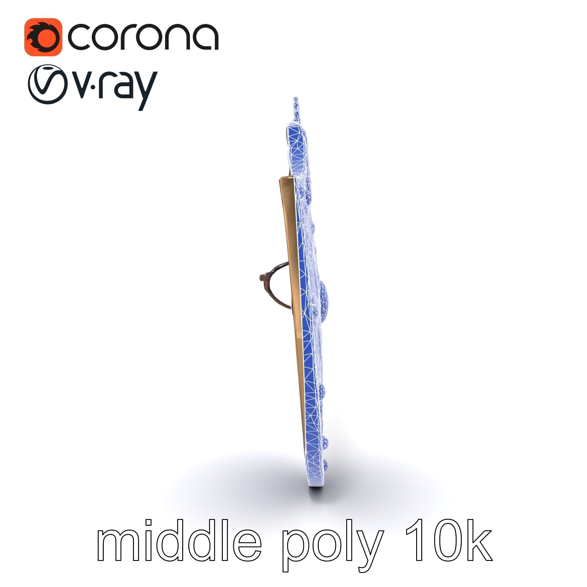 Ornate Metal Shield Ancient Crest model pack Low-poly 3D model_18