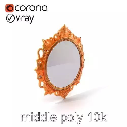 GoldEdged Medieval Mirror model pack