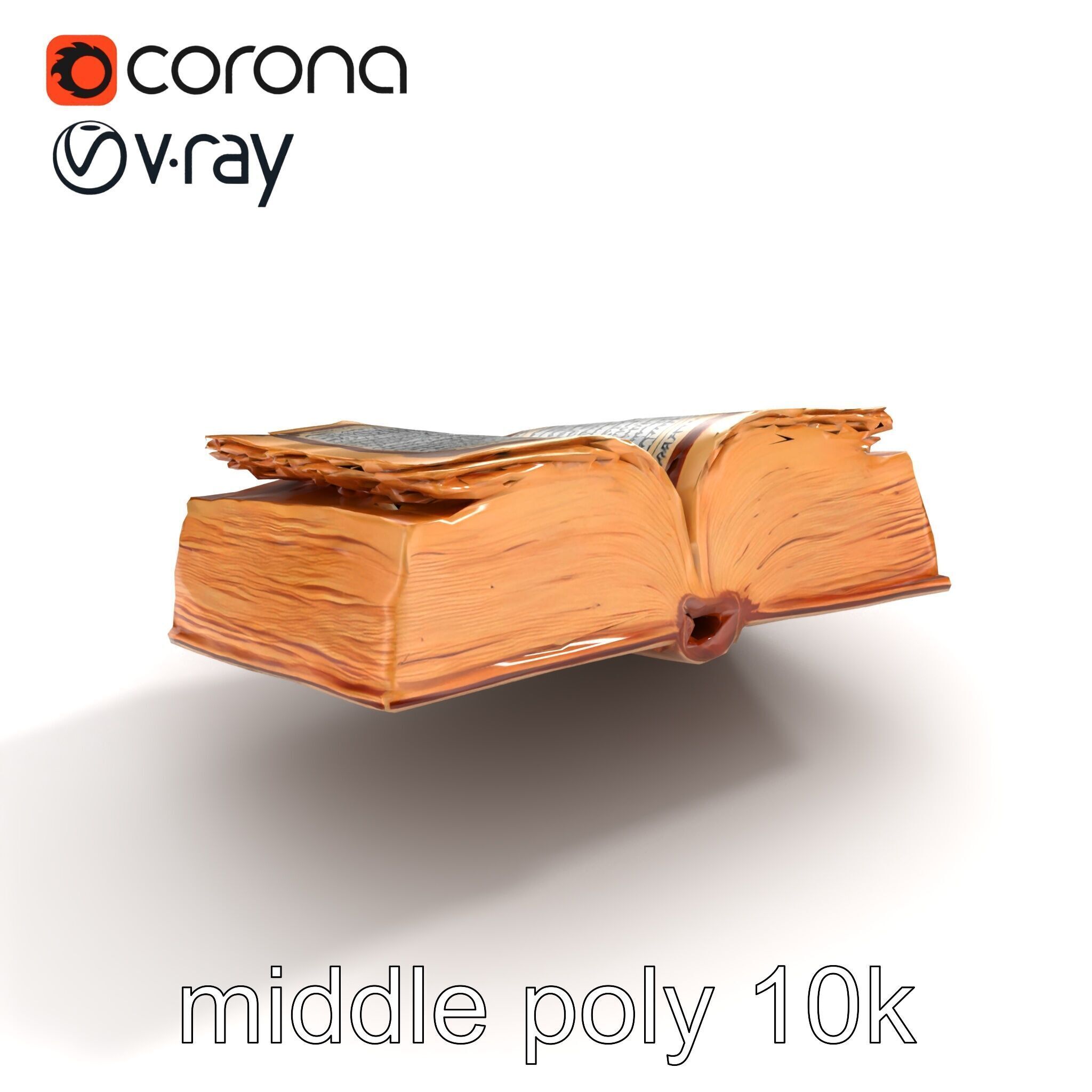 Ancient Manuscript Calligraphy Detailed Model Pack Low-poly 3D model_8