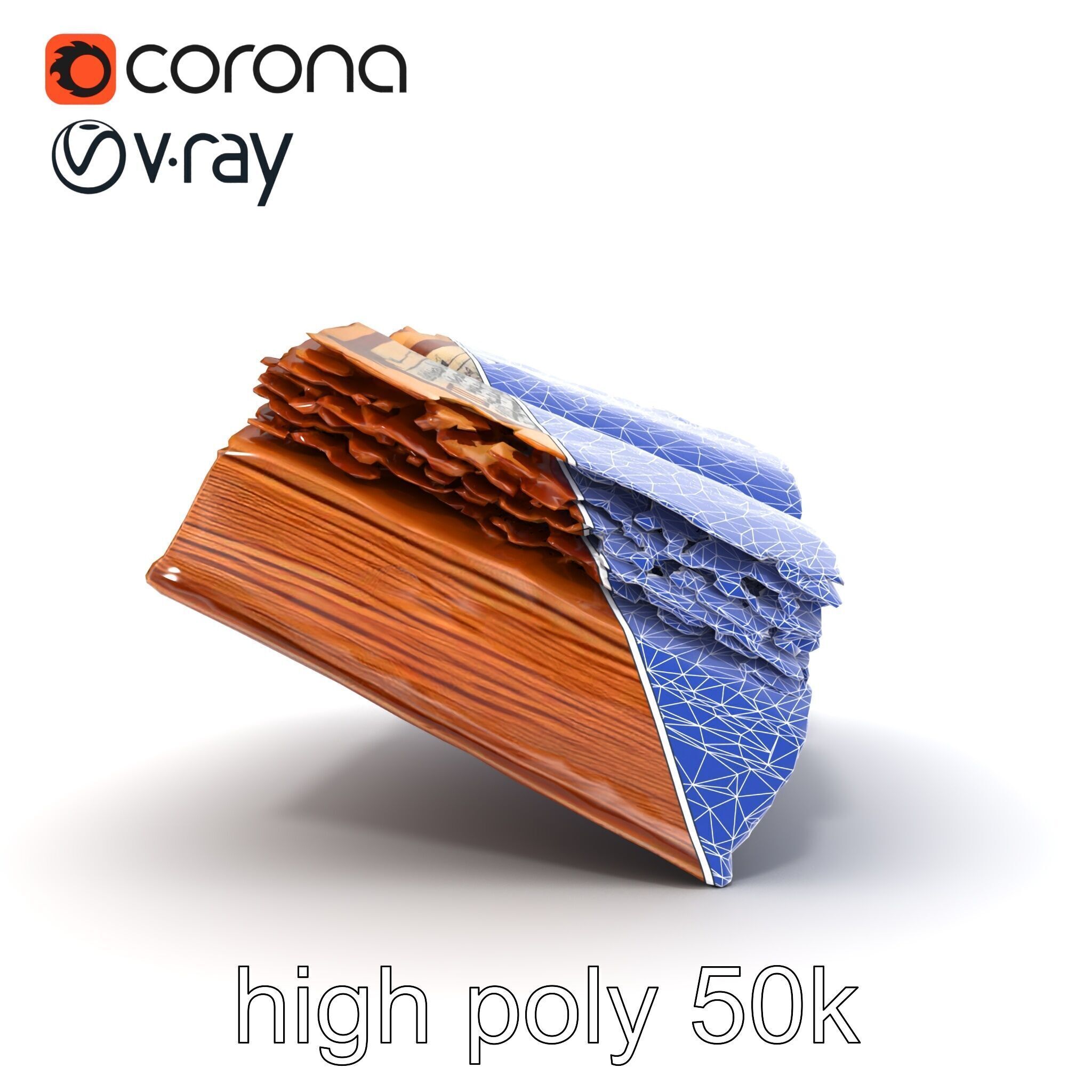 Ancient Manuscript Calligraphy Detailed Model Pack Low-poly 3D model_32