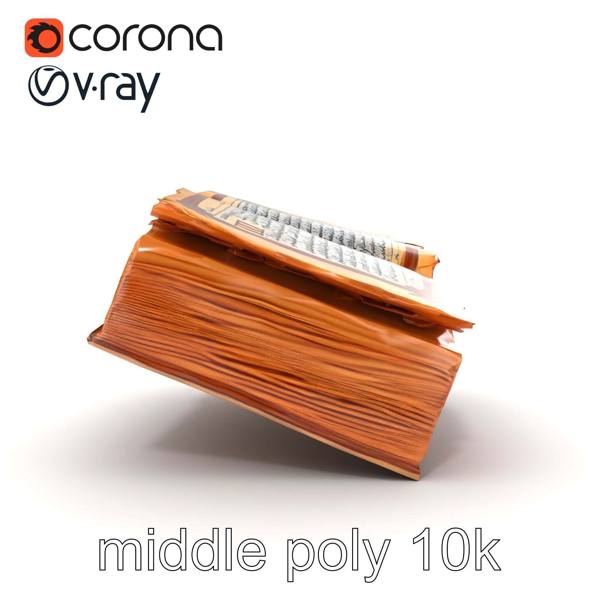 Ancient Manuscript Calligraphy Detailed Model Pack Low-poly 3D model_21