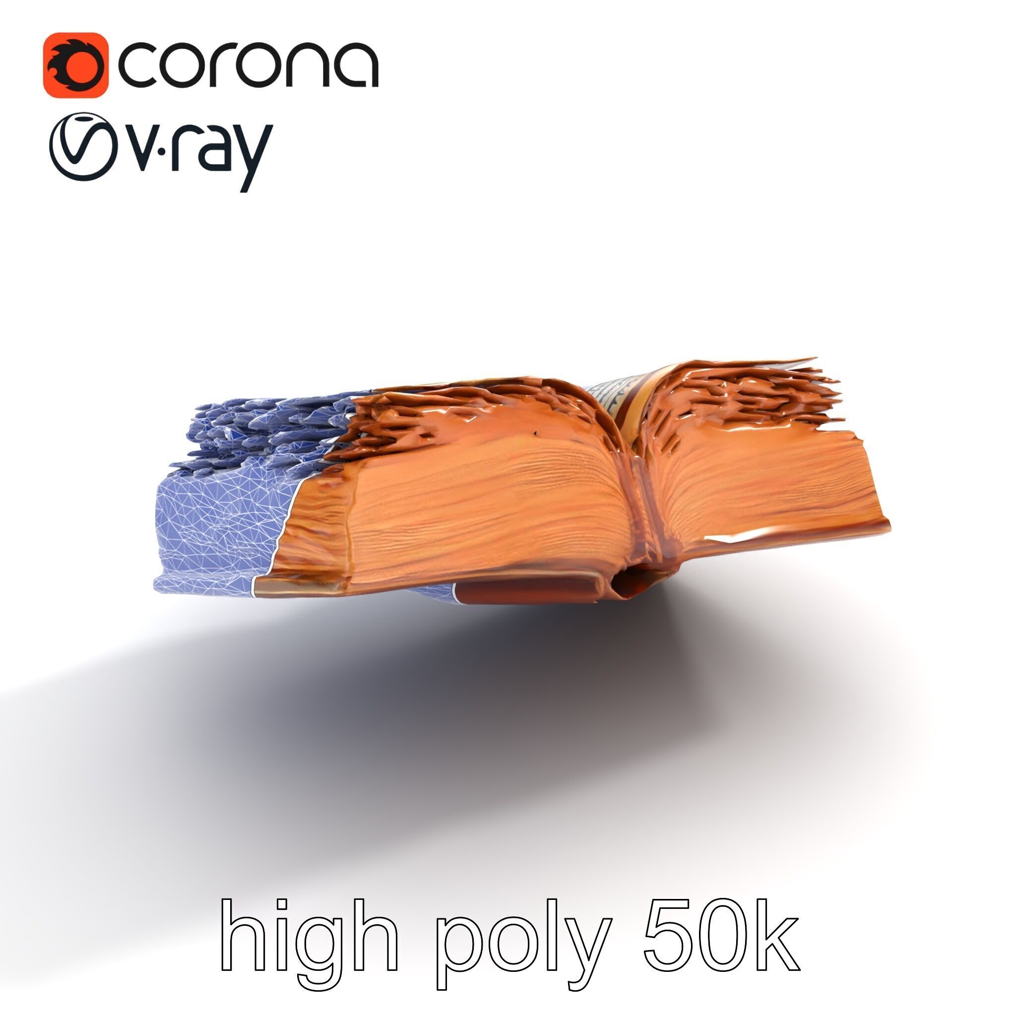 Ancient Manuscript Calligraphy Detailed Model Pack Low-poly 3D model_13