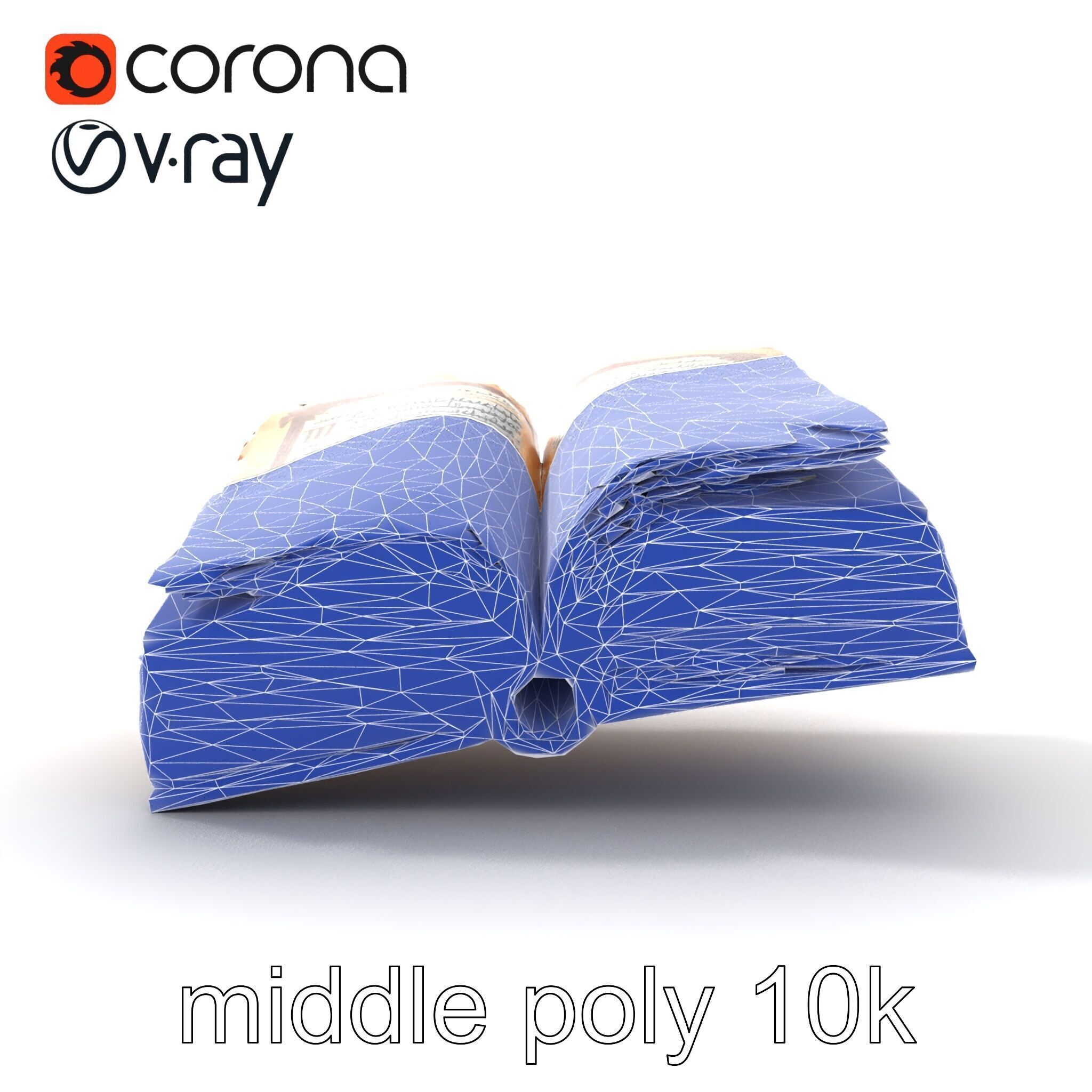 Ancient Manuscript Calligraphy Detailed Model Pack Low-poly 3D model_23