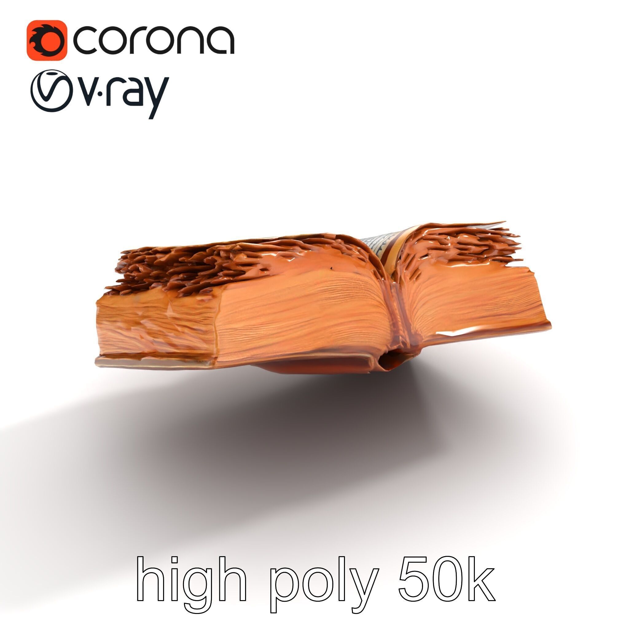 Ancient Manuscript Calligraphy Detailed Model Pack Low-poly 3D model_30