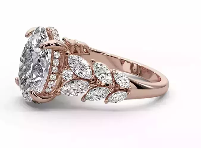 Oval diamond engagement ring