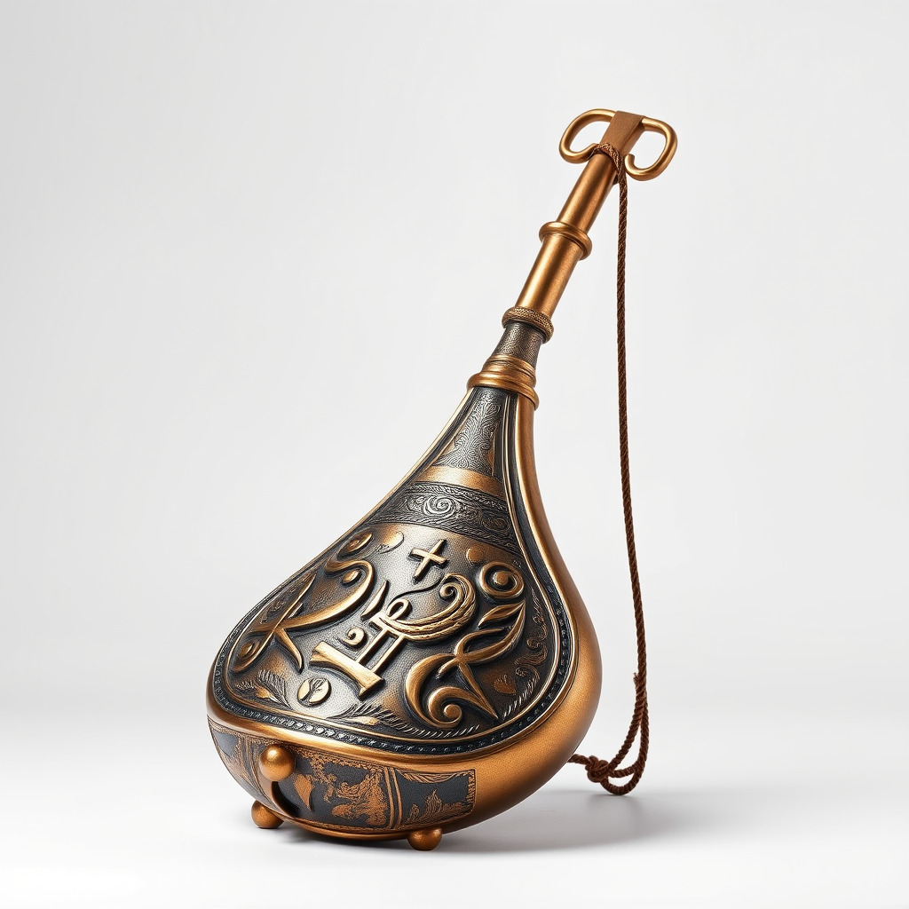 Bronze Sistrum with Mythological Engravings model pack Low-poly 3D model_4