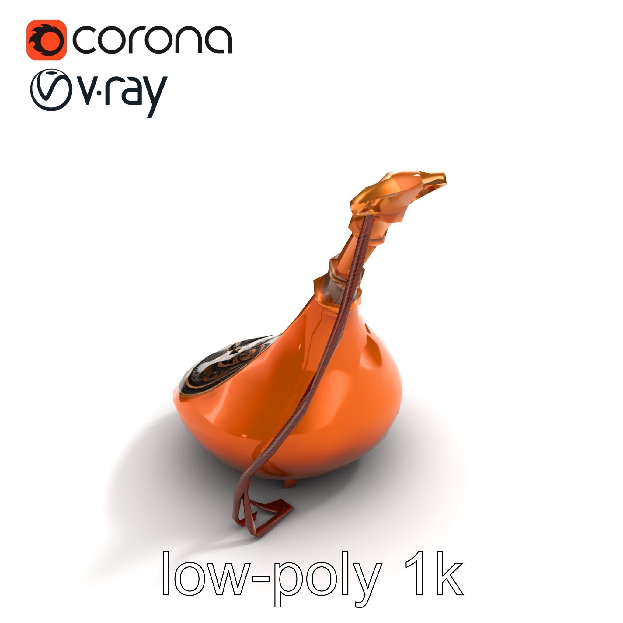 Bronze Sistrum with Mythological Engravings model pack Low-poly 3D model_9