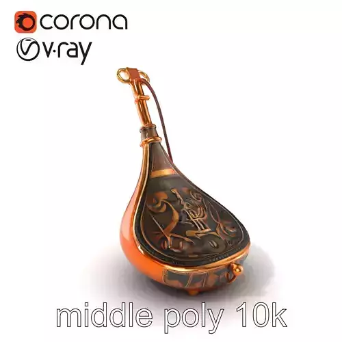 Bronze Sistrum with Mythological Engravings model pack