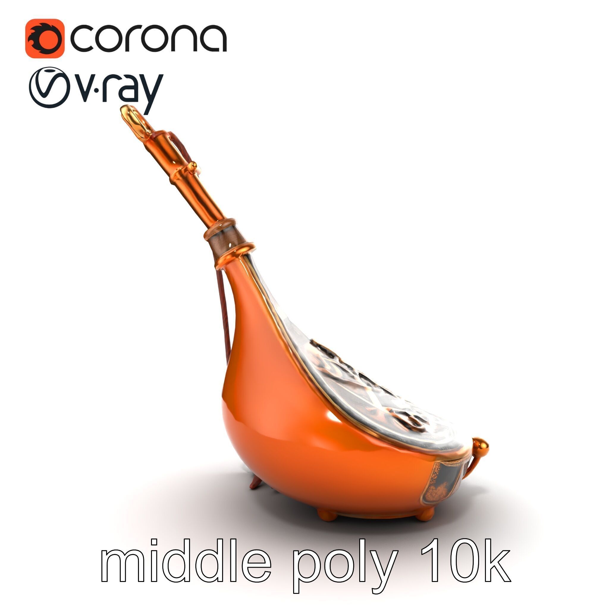 Bronze Sistrum with Mythological Engravings model pack Low-poly 3D model_23