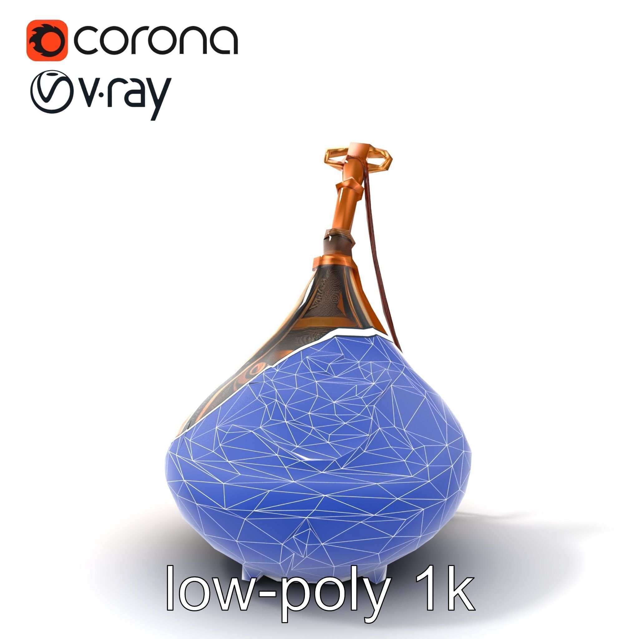 Bronze Sistrum with Mythological Engravings model pack Low-poly 3D model_30