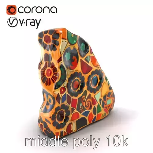 Intricate Mosaic Tile Fragment model pack