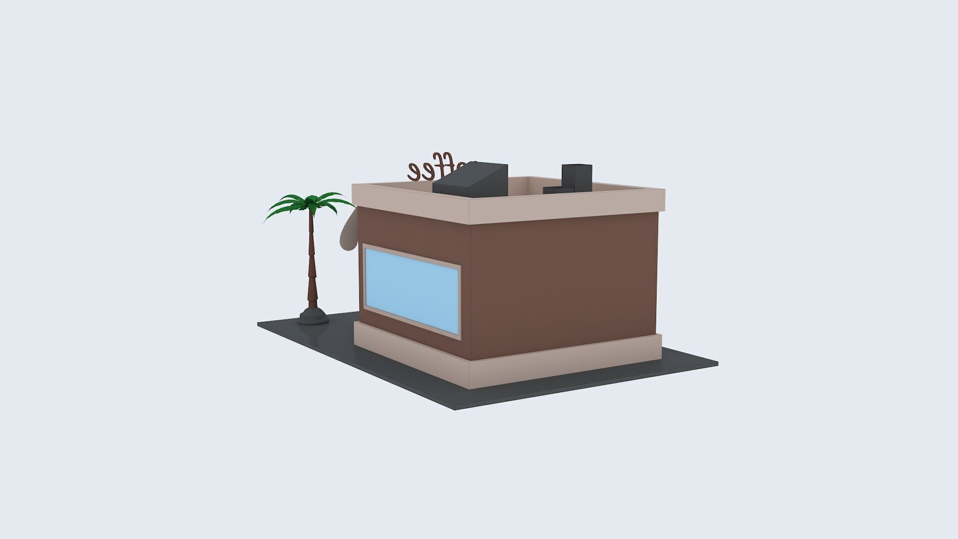 coffee Low-poly 3D model_9