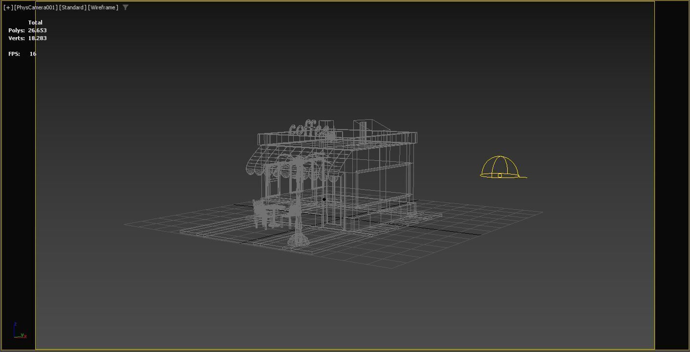 coffee Low-poly 3D model_1