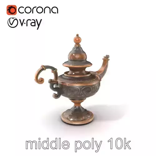 Ancient Bronze Oil Lamp model pack