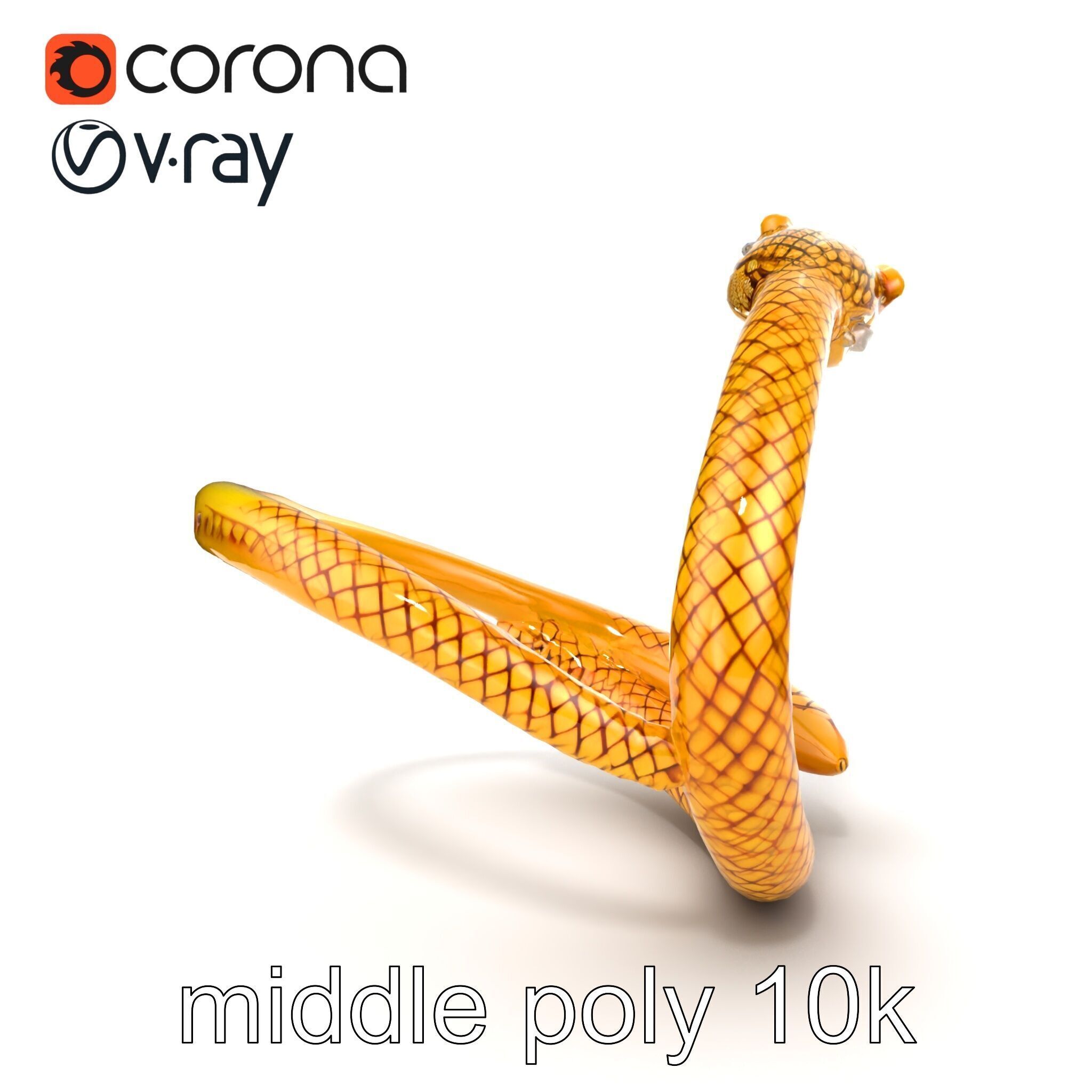 Luxurious Golden Serpent Bracelet model pack Low-poly 3D model_26