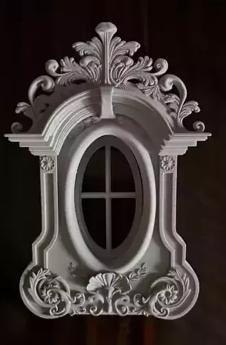 French Style King Louis Dormer Window - scalable 3D print model