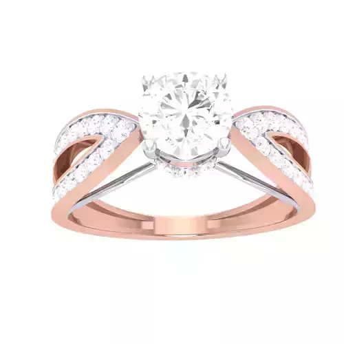 Printable 3D jewelry model of Lady diamond ring