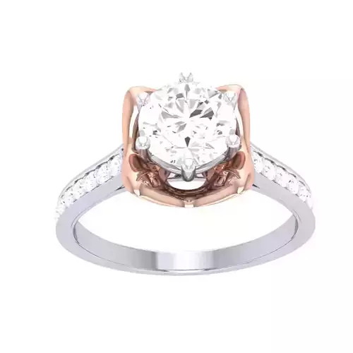 Printable 3D jewelry model of Lady diamond ring