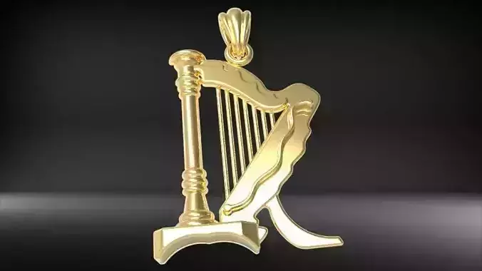 harp pendant 3D print model harp pendant 3D print model