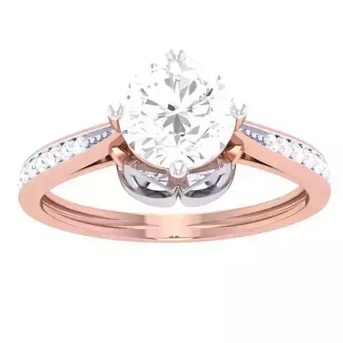 Printable 3D jewelry model of Lady diamond ring