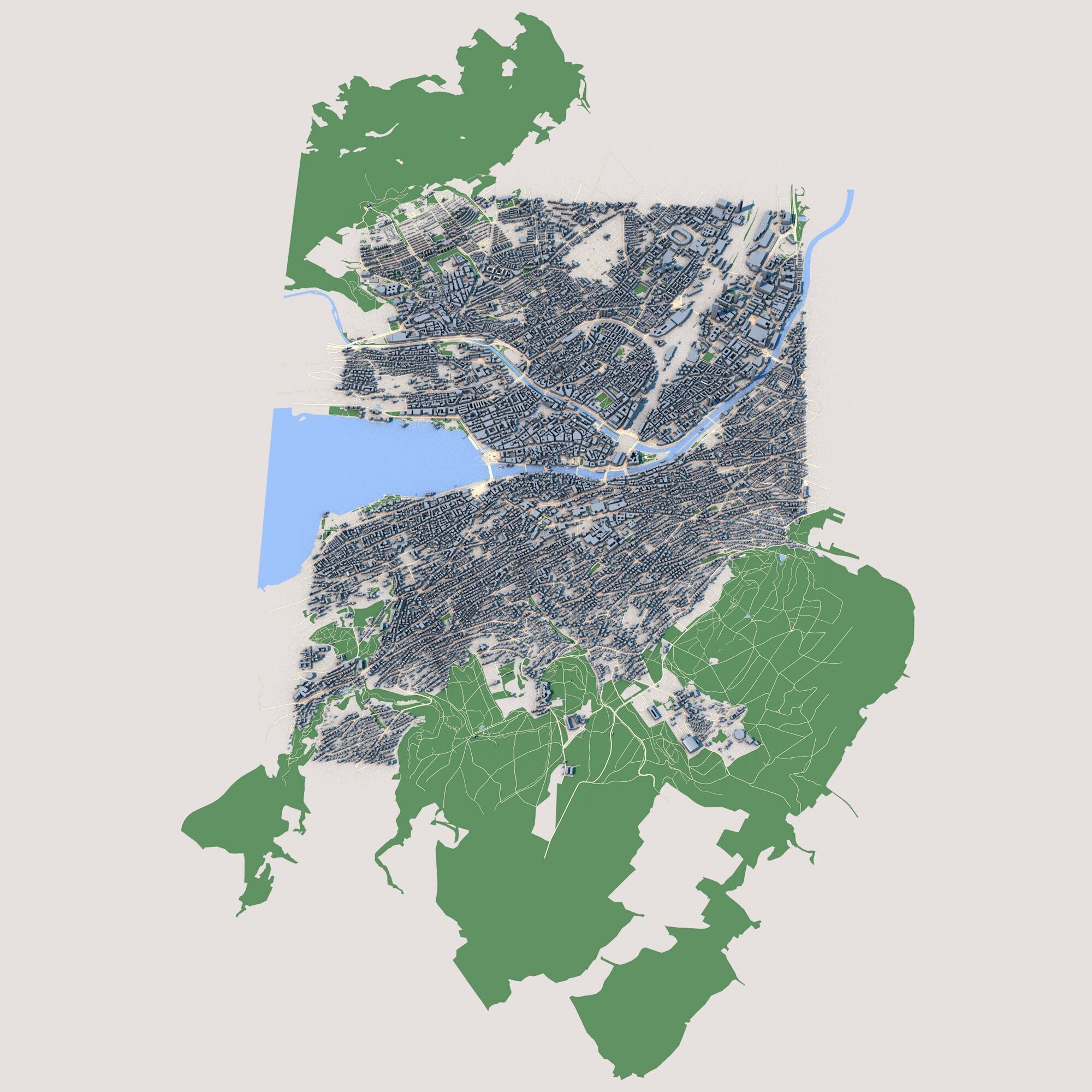 Zurich City Switzerland 3D model_1