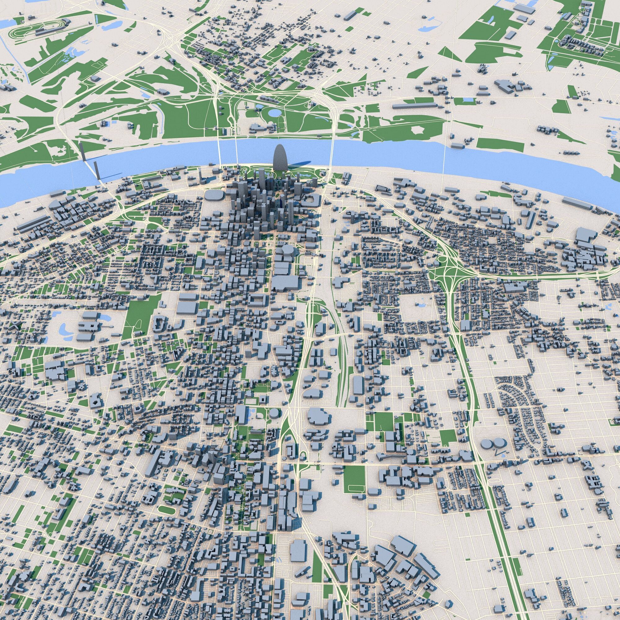 St Louis City Missouri United States 3D model_6