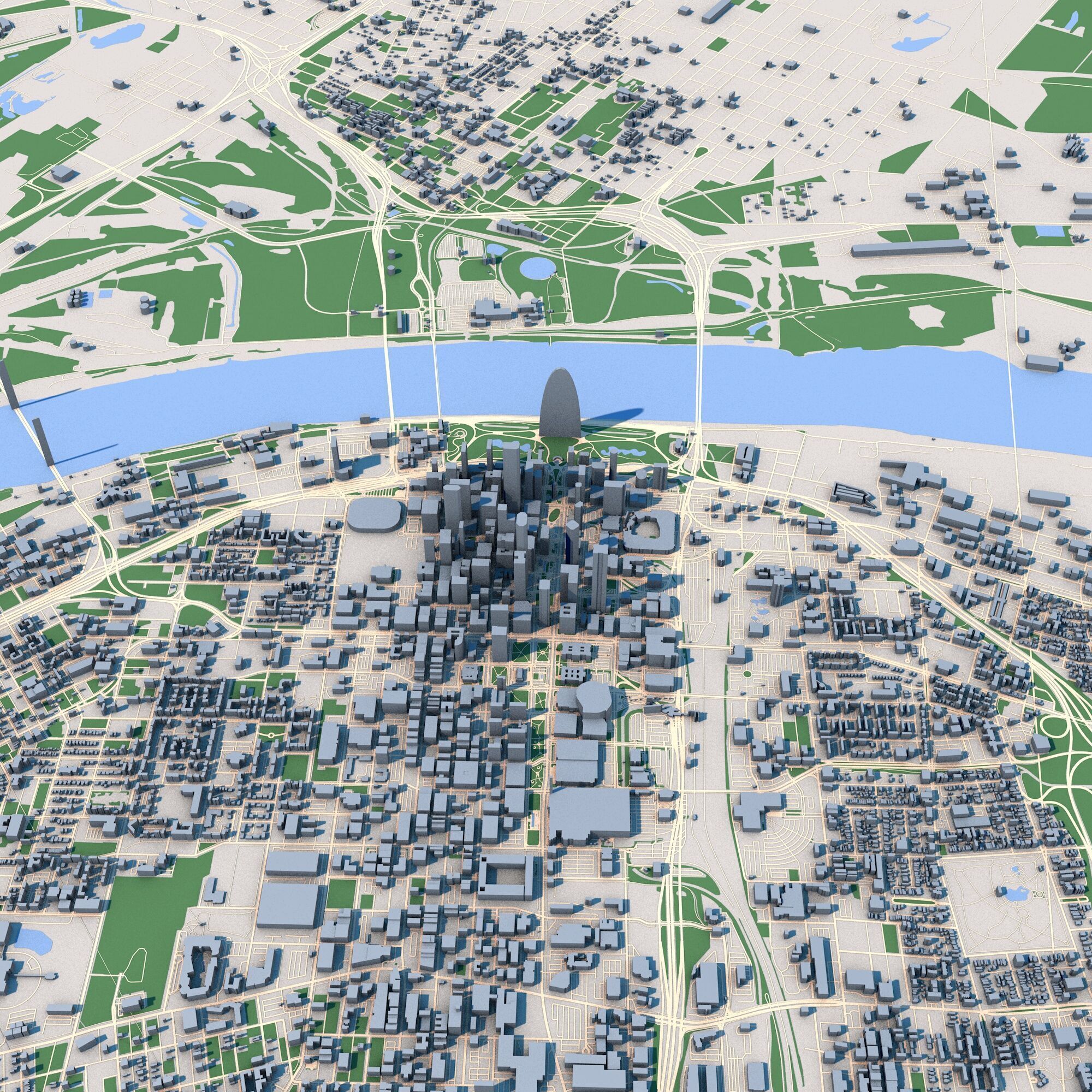 St Louis City Missouri United States 3D model_7