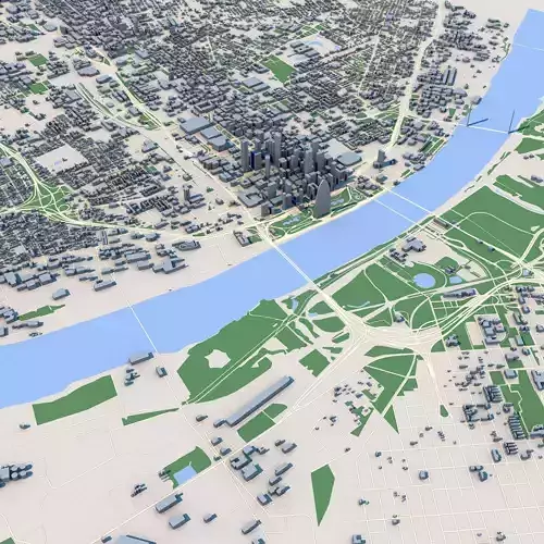 St Louis City Missouri United States 3D model