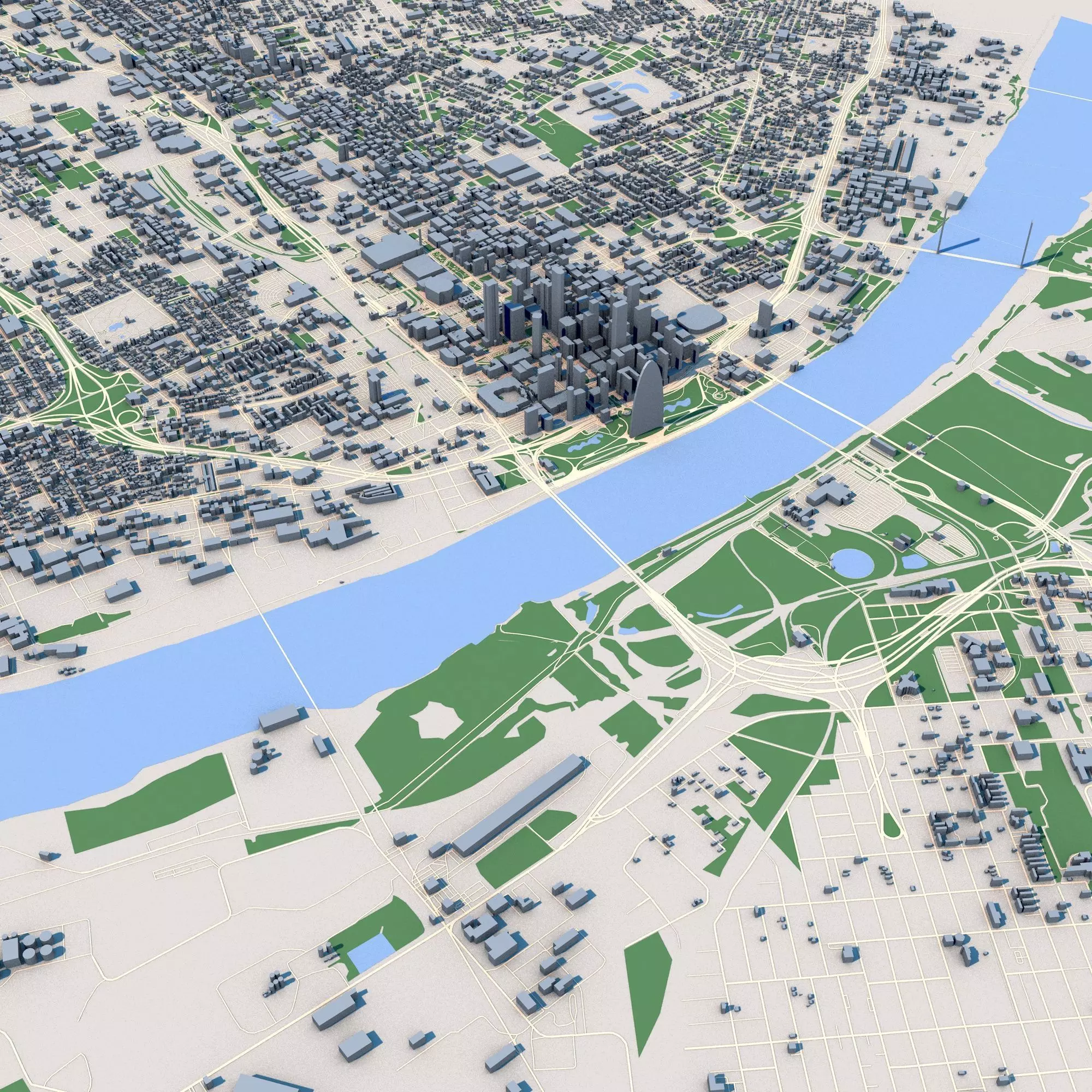 St Louis City Missouri United States 3D model_0