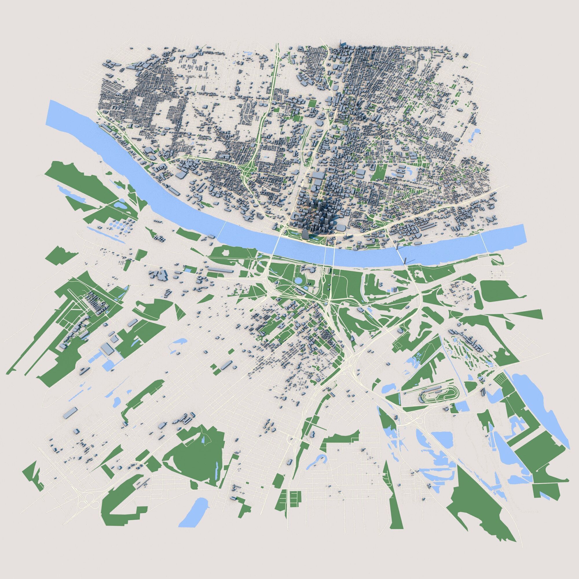 St Louis City Missouri United States 3D model_1