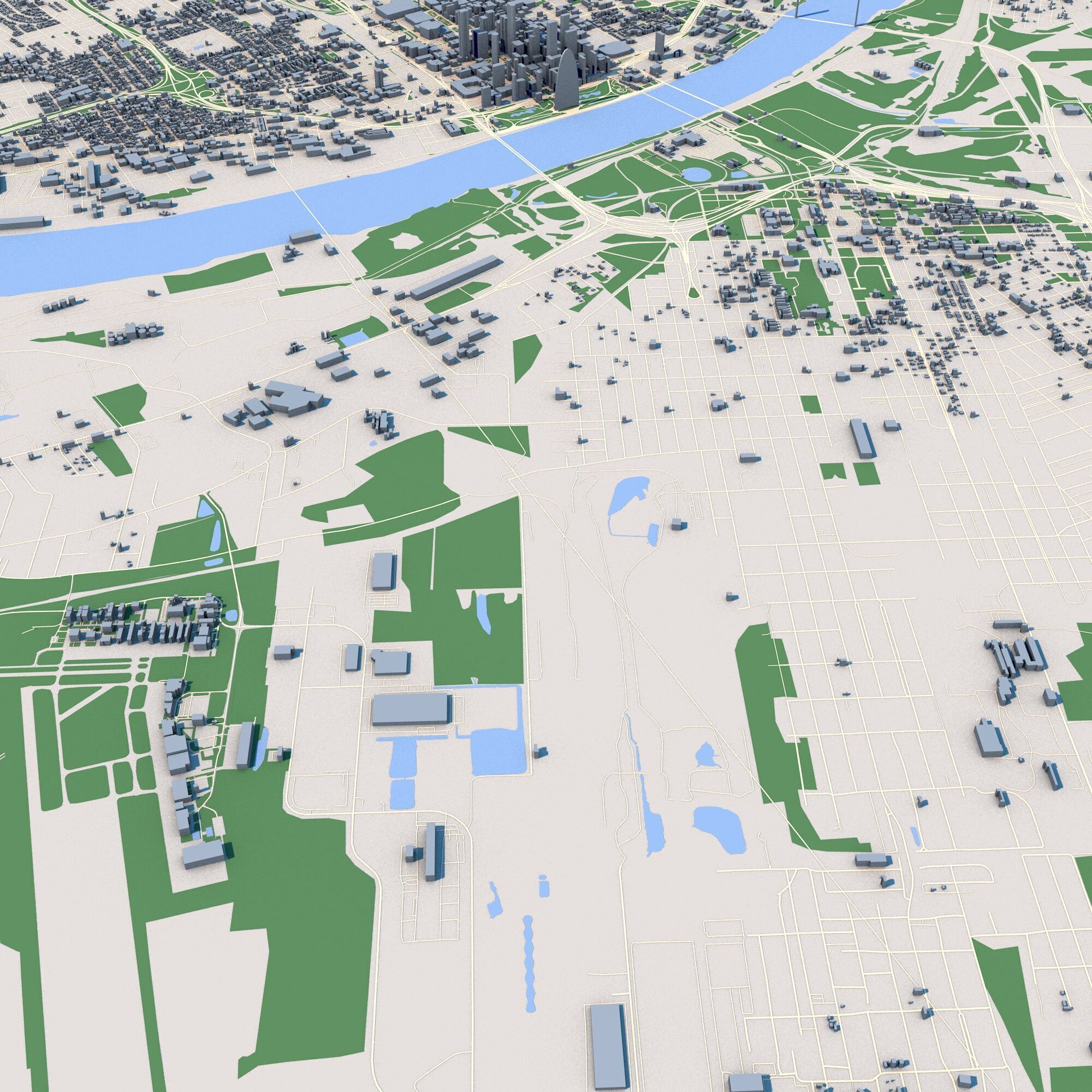 St Louis City Missouri United States 3D model_2