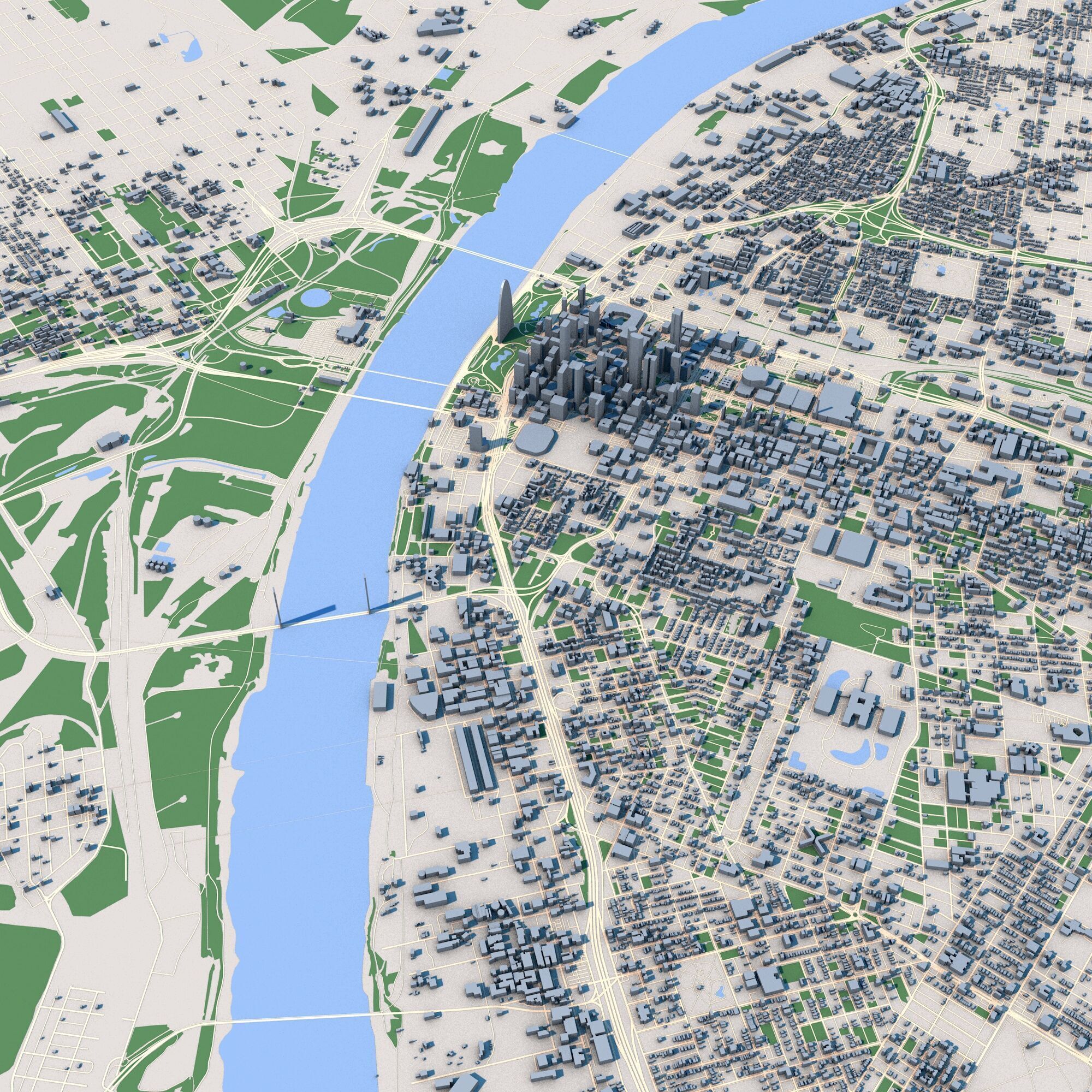St Louis City Missouri United States 3D model_5