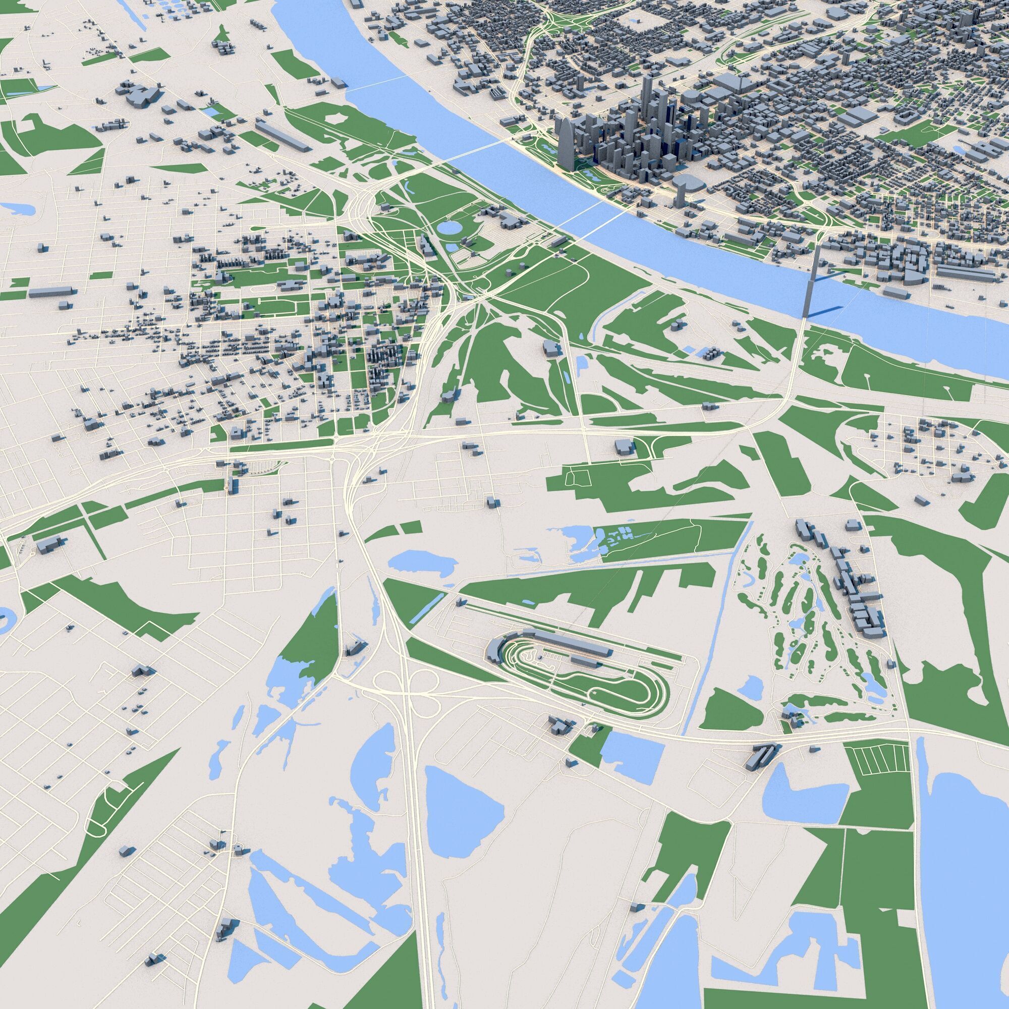 St Louis City Missouri United States 3D model_3
