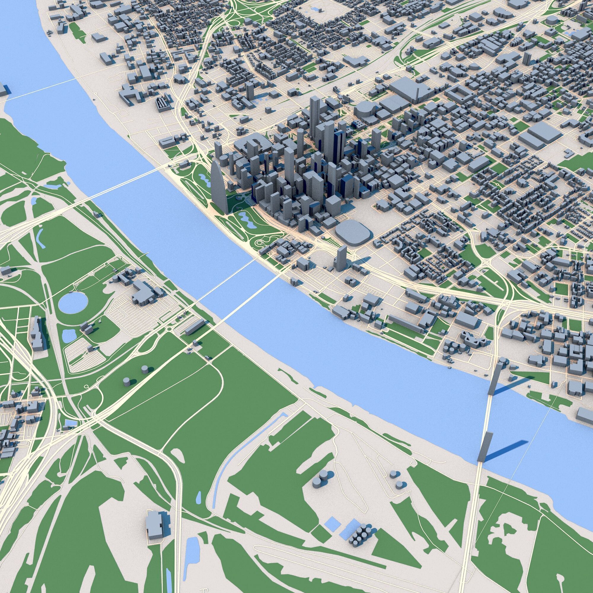 St Louis City Missouri United States 3D model_4