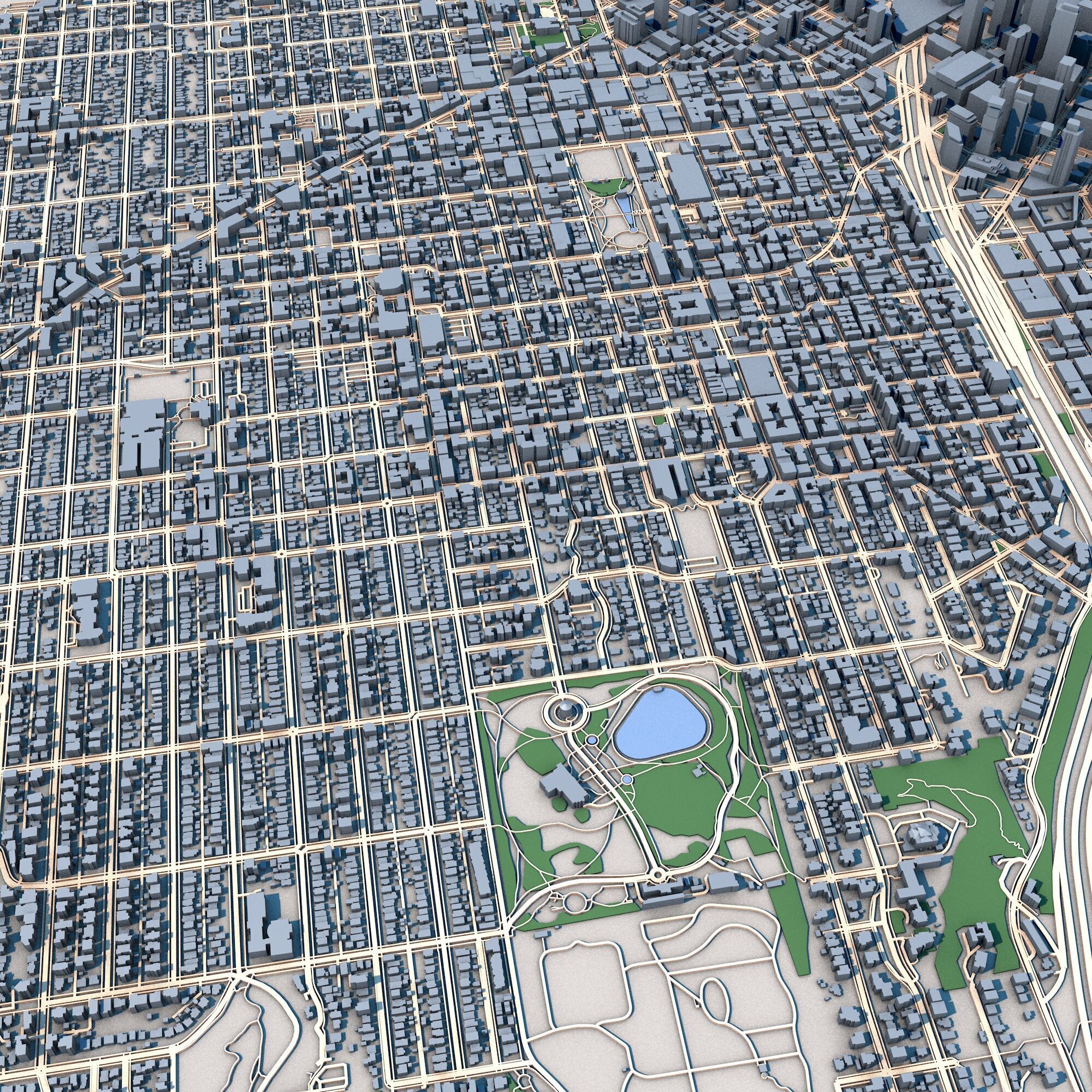 Seattle City Washington United States 3D model_4