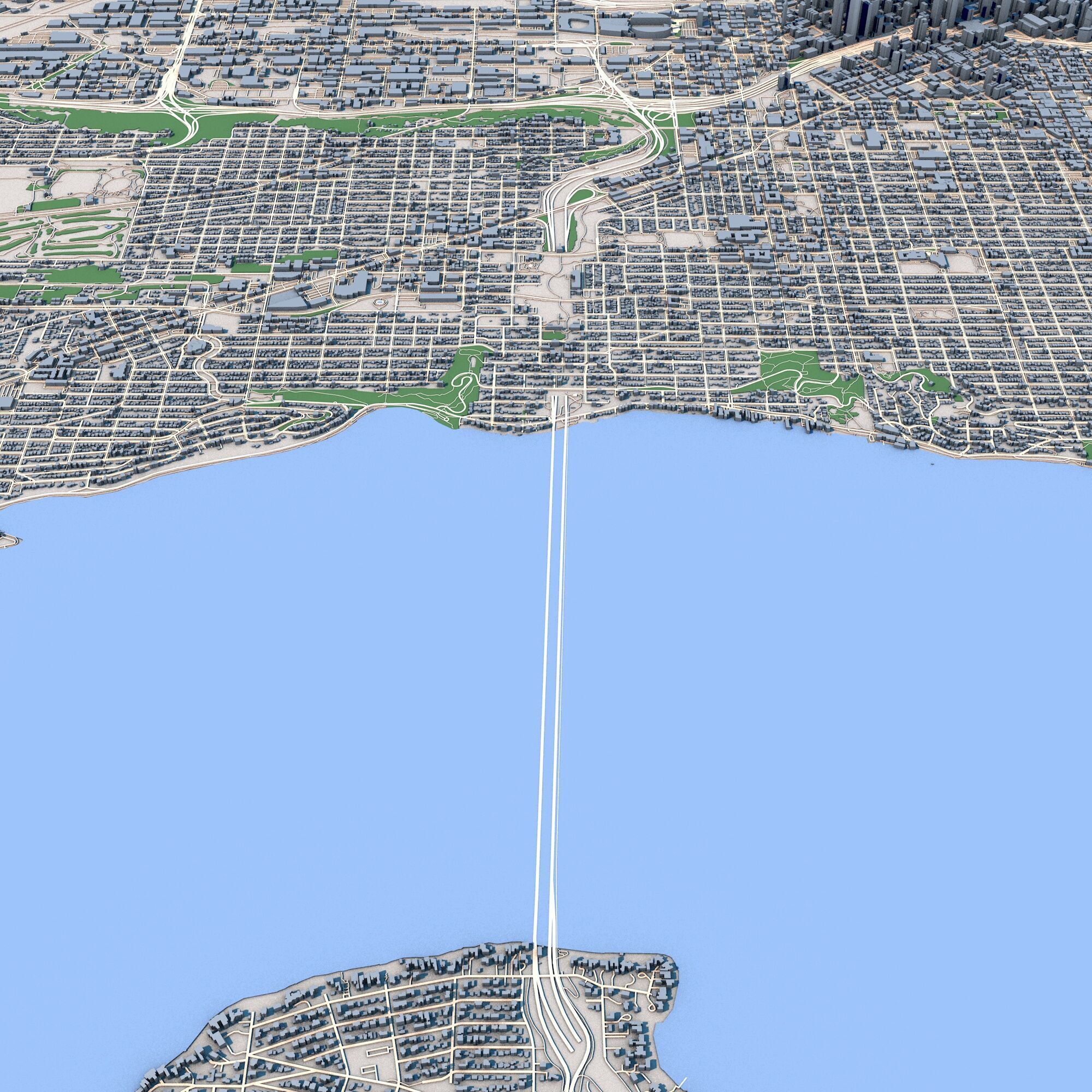 Seattle City Washington United States 3D model_3