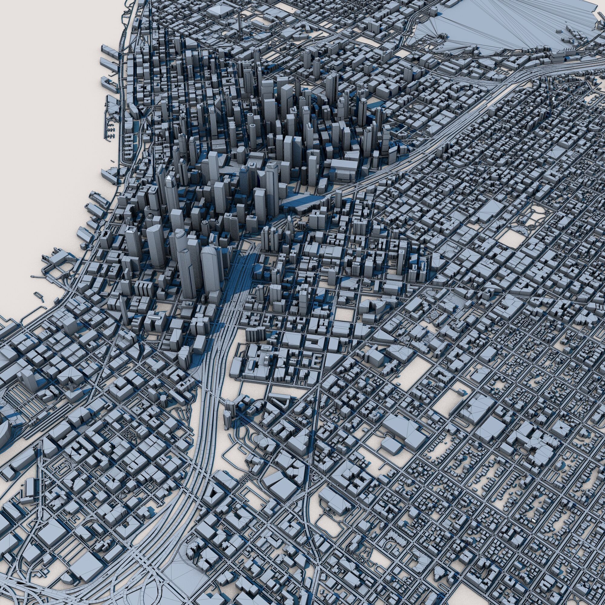 Seattle City Washington United States 3D model_8