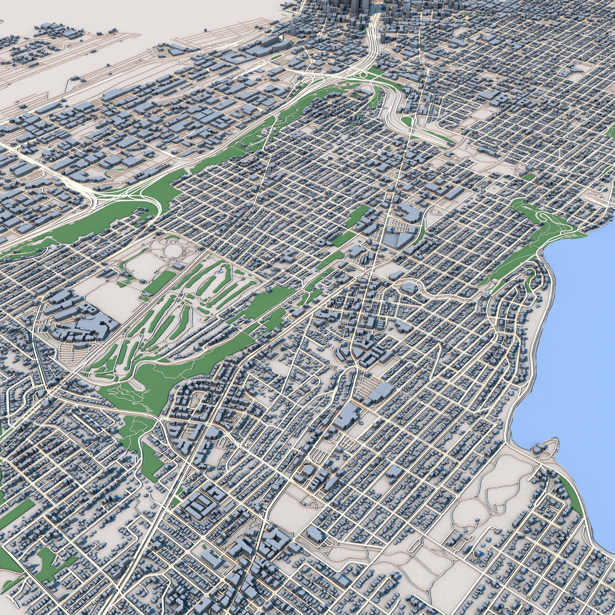 Seattle City Washington United States 3D model_2