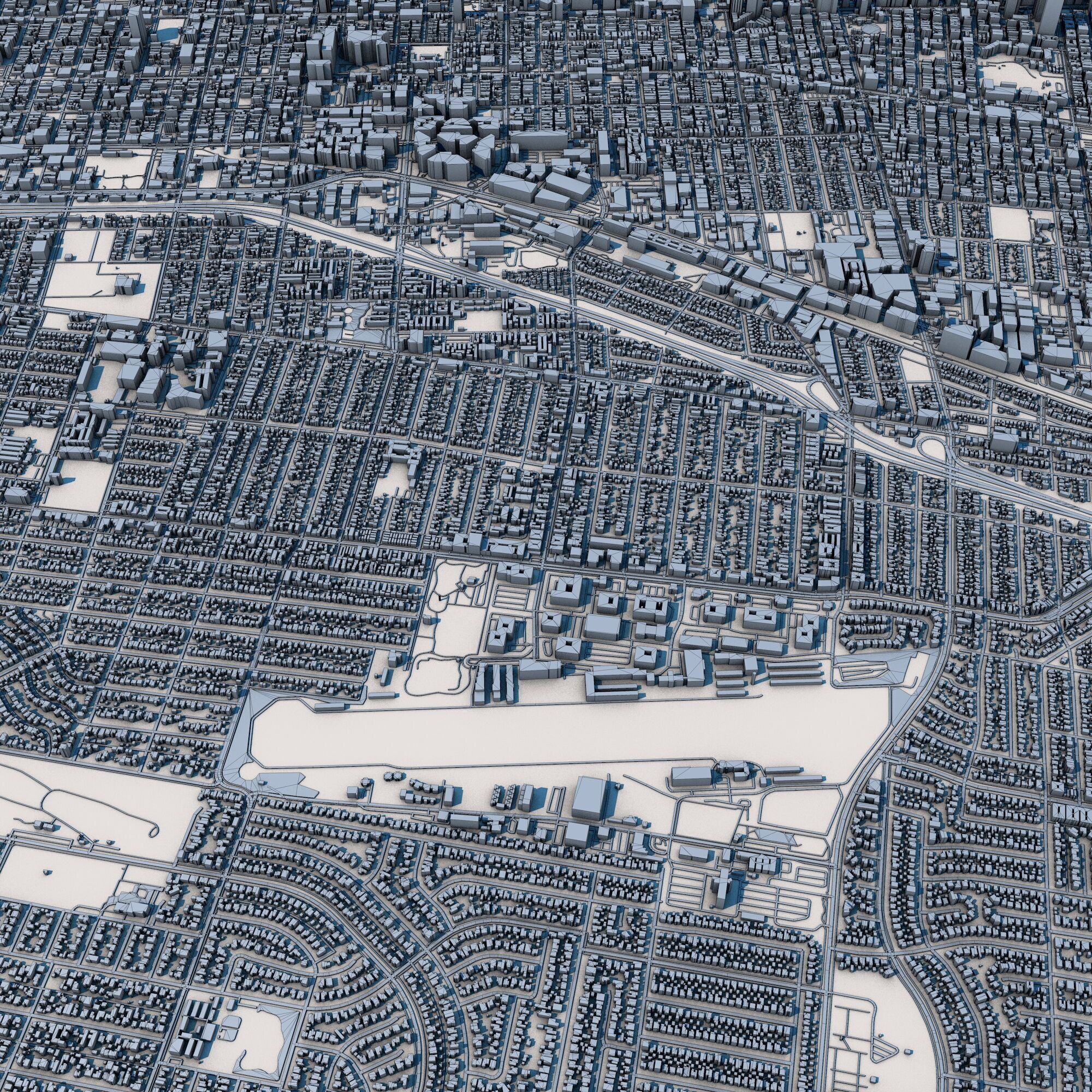 Santa Monica City California United States 3D model_9