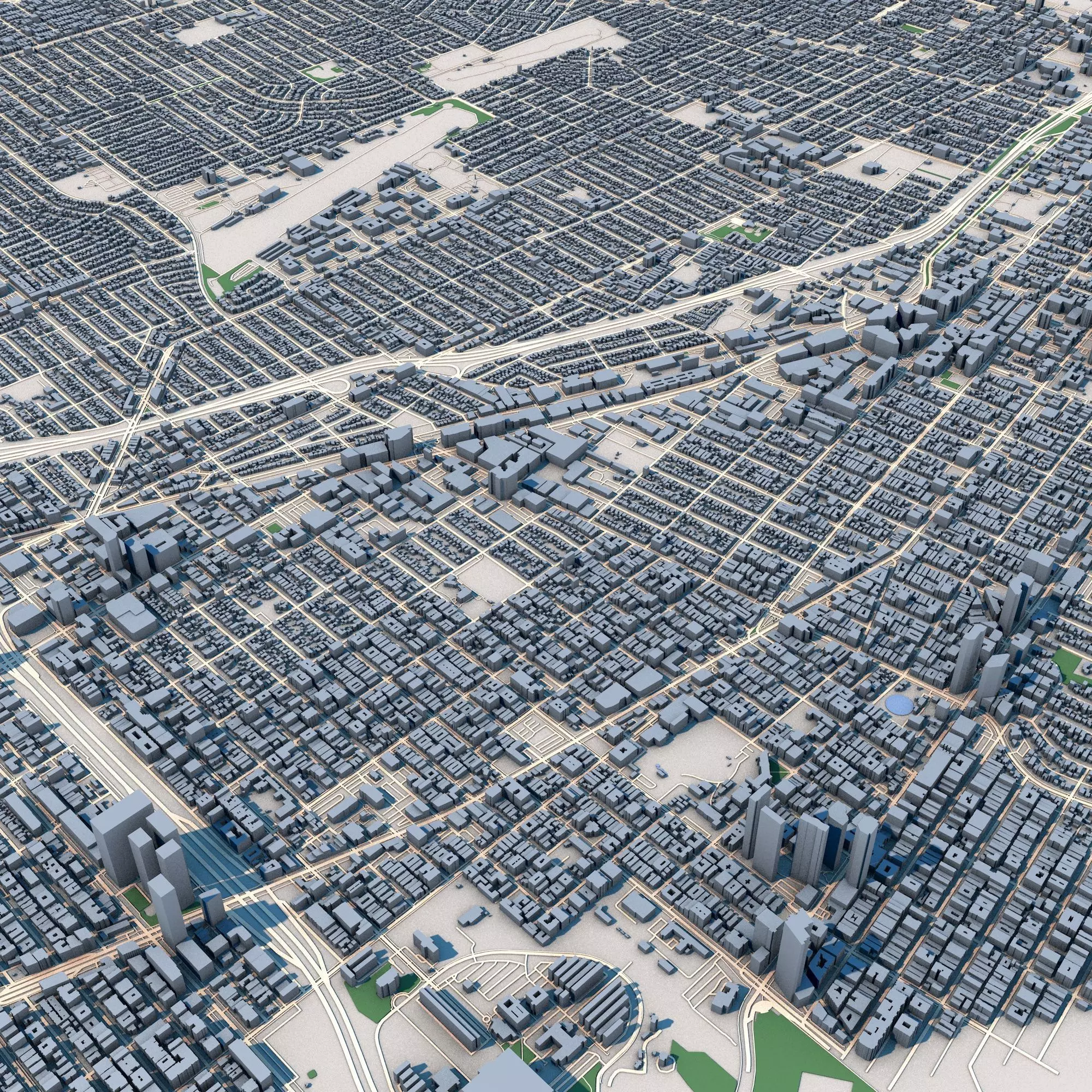 Santa Monica City California United States 3D model_0